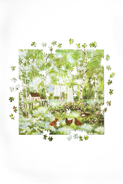 Cottage In Birch Grove - 500 Piece Puzzle